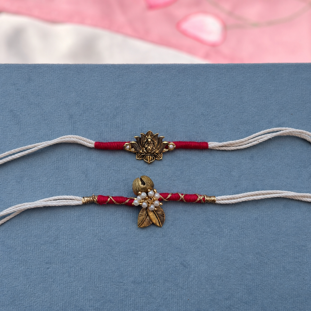 Ganesh Pallav Rakhi Set