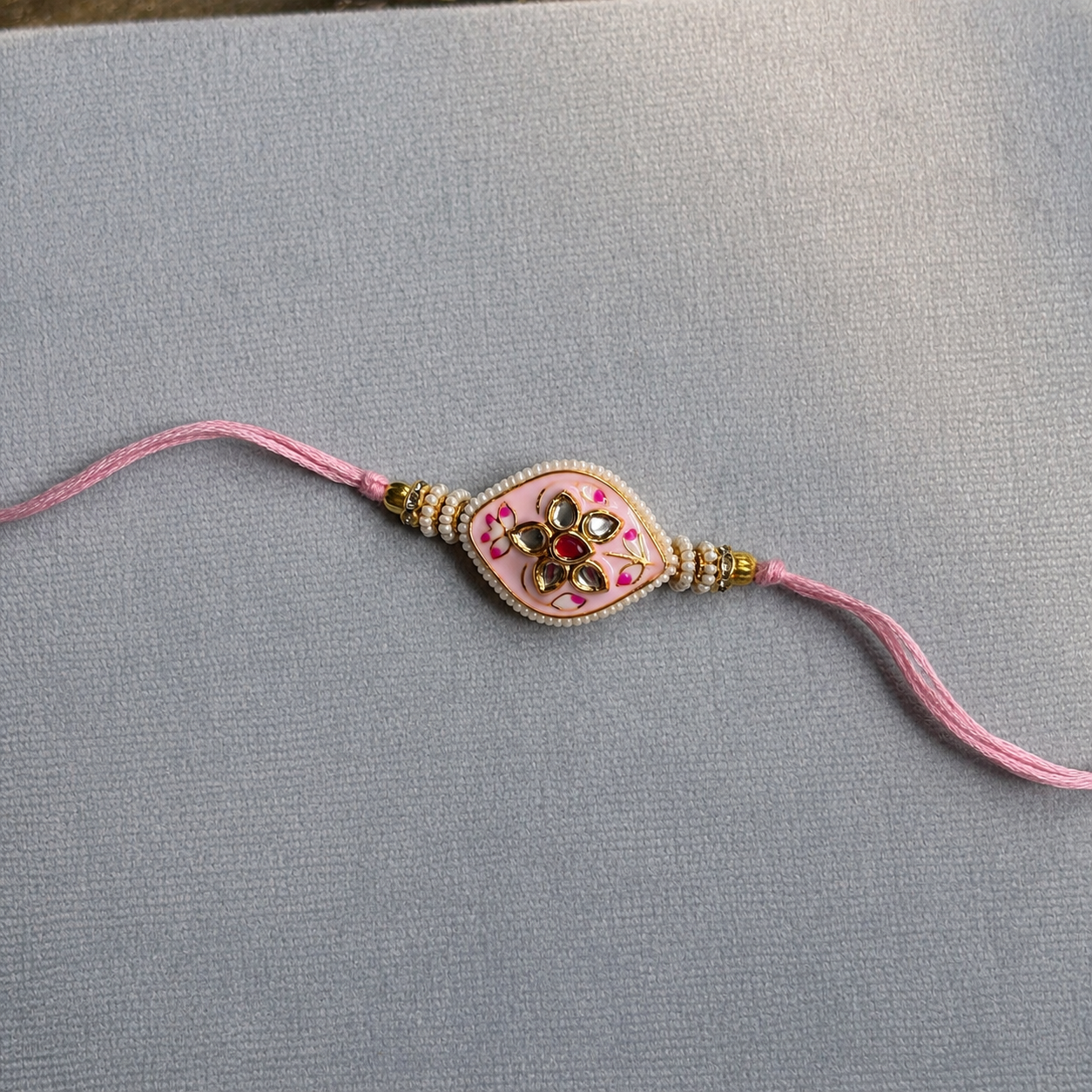 Floral Kundan Rakhi