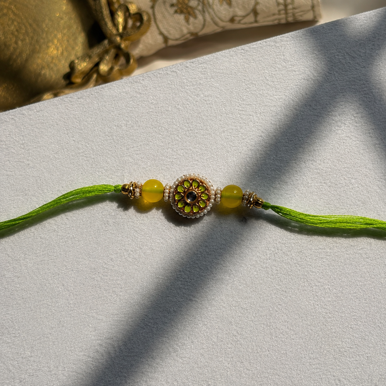 Lime Bloom Rakhi