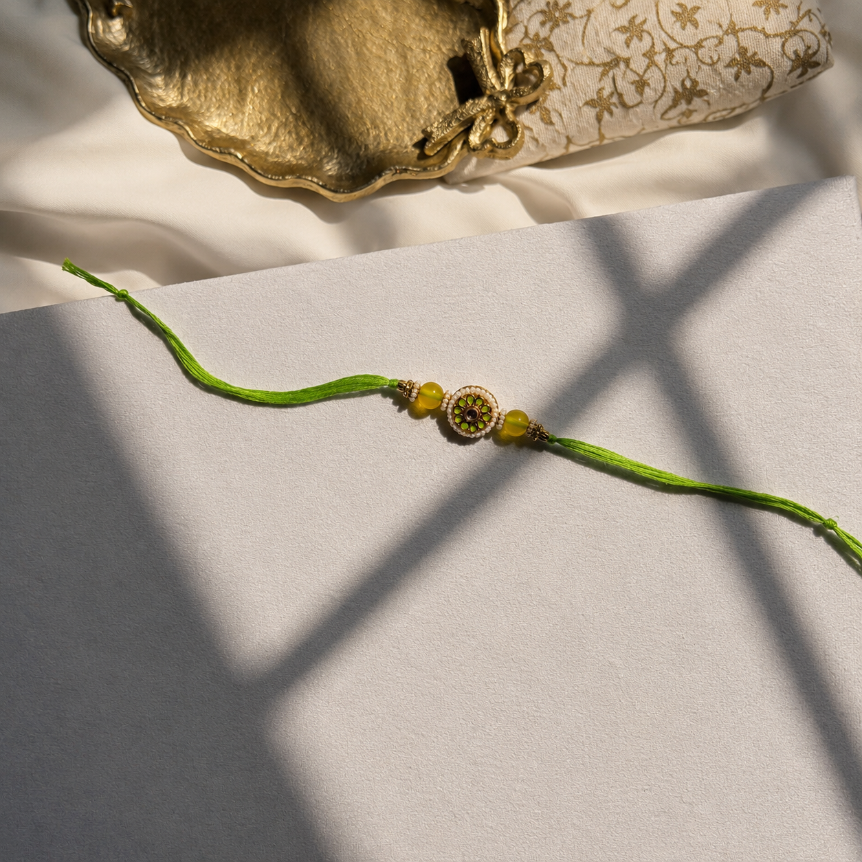 Lime Bloom Rakhi