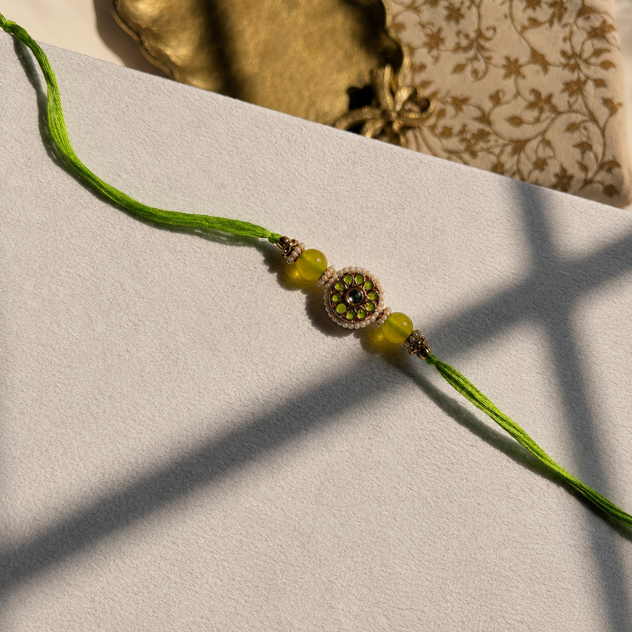 Lime Bloom Rakhi